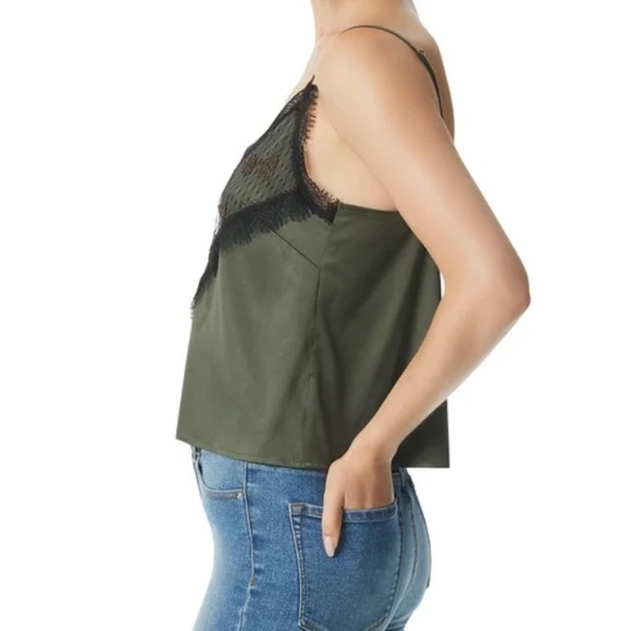 Jessica Simpson Women's Alex Lace Cami Top green with lace butterflies NWT Large - Picture 2 of 10